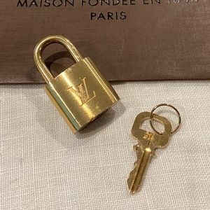 Louis Vuitton Brass Lock and Key